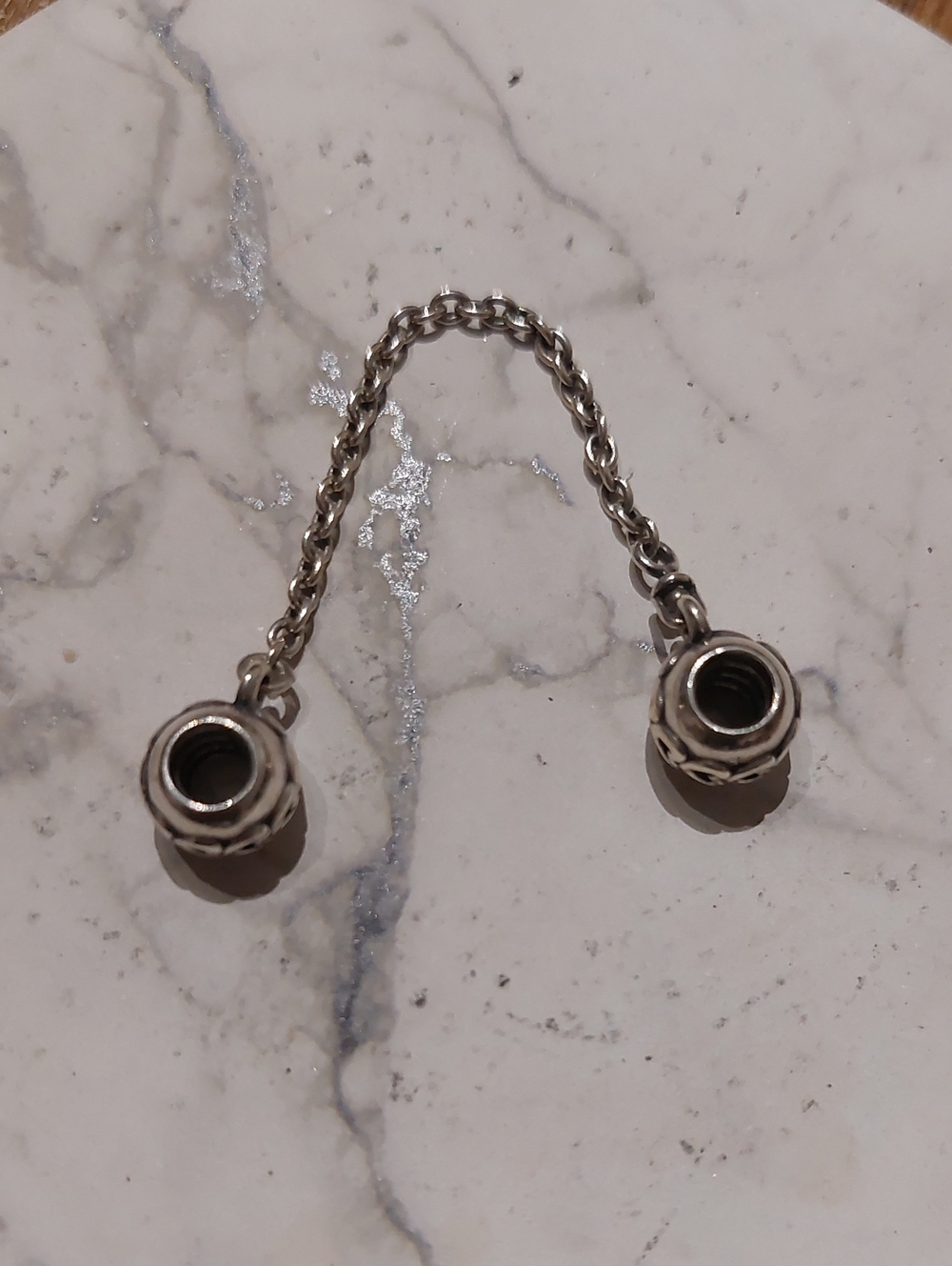 Heart Silver Safety Chain